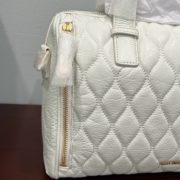 Vera Bradley Quilted Mario Satchel White Genuine Leather - Picture 6 of 14